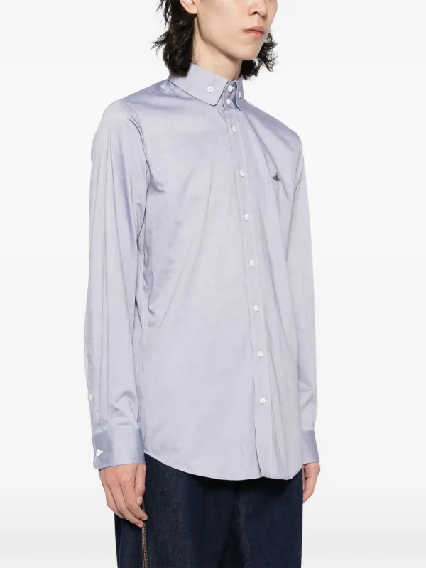 Vivienne Westwood embroidered-Orb Cotton Shirt Grey FARFETCH PH