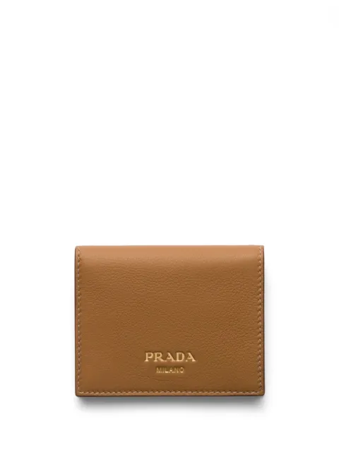 Prada embossed-logo leather wallet