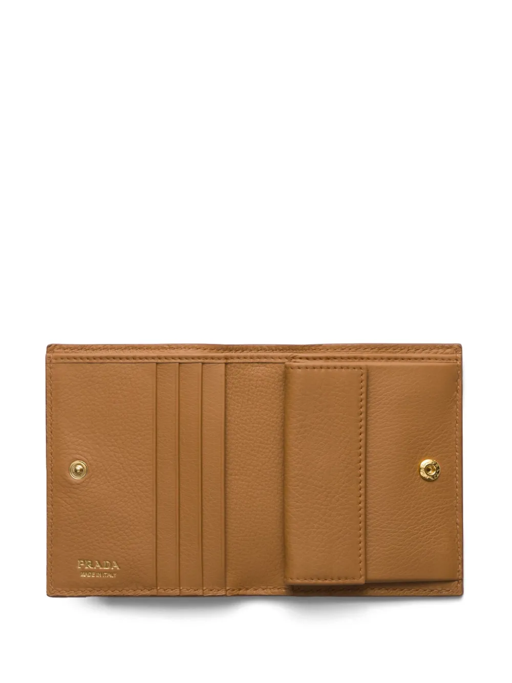 Prada Leren portemonnee Bruin