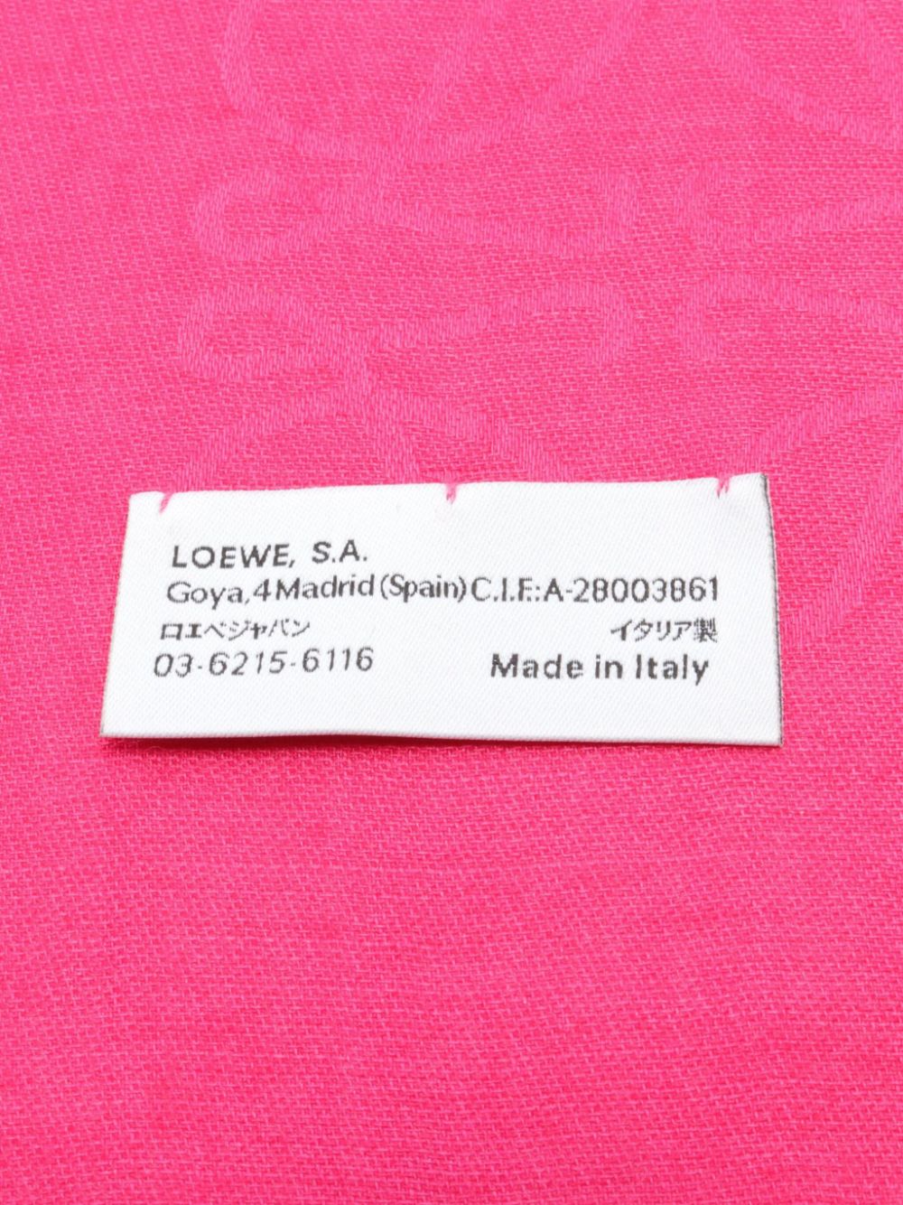 Loewe Pre-Owned 2010s Anagram jacquard scarf - Roze