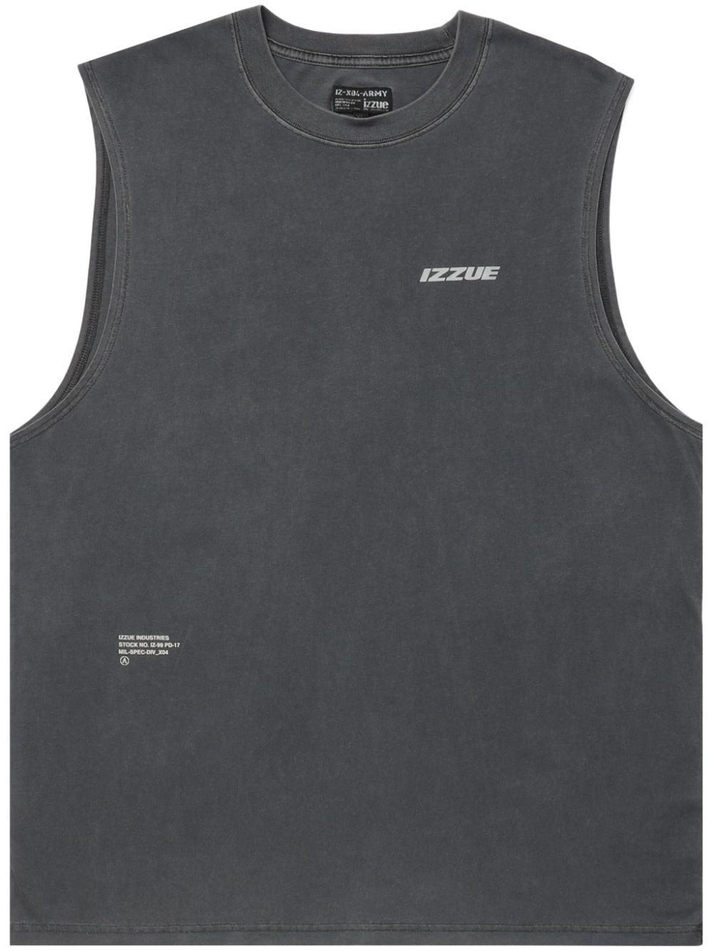 Izzue Logo-print Cotton Tank Top In Grey