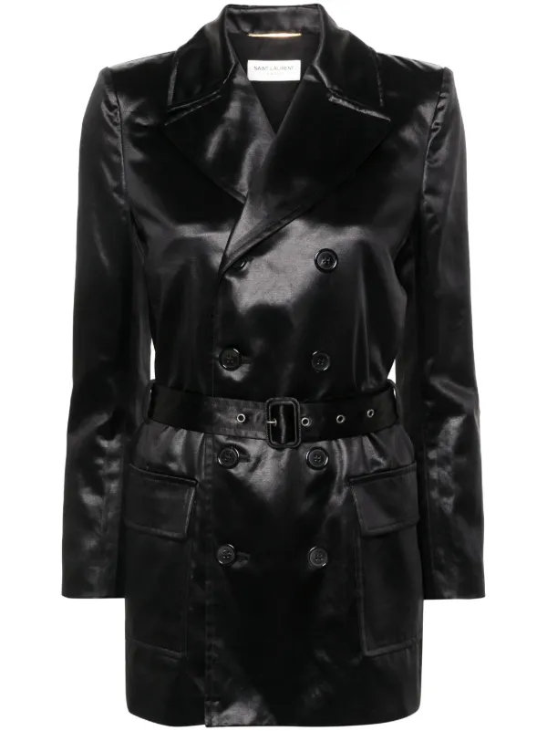 Saint Laurent Saharienne double-breasted Blazer Black