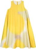 Gianluca Capannolo spray-paint faille midi dress - Yellow