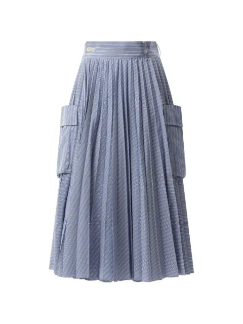 sacai — striped pleated skirt