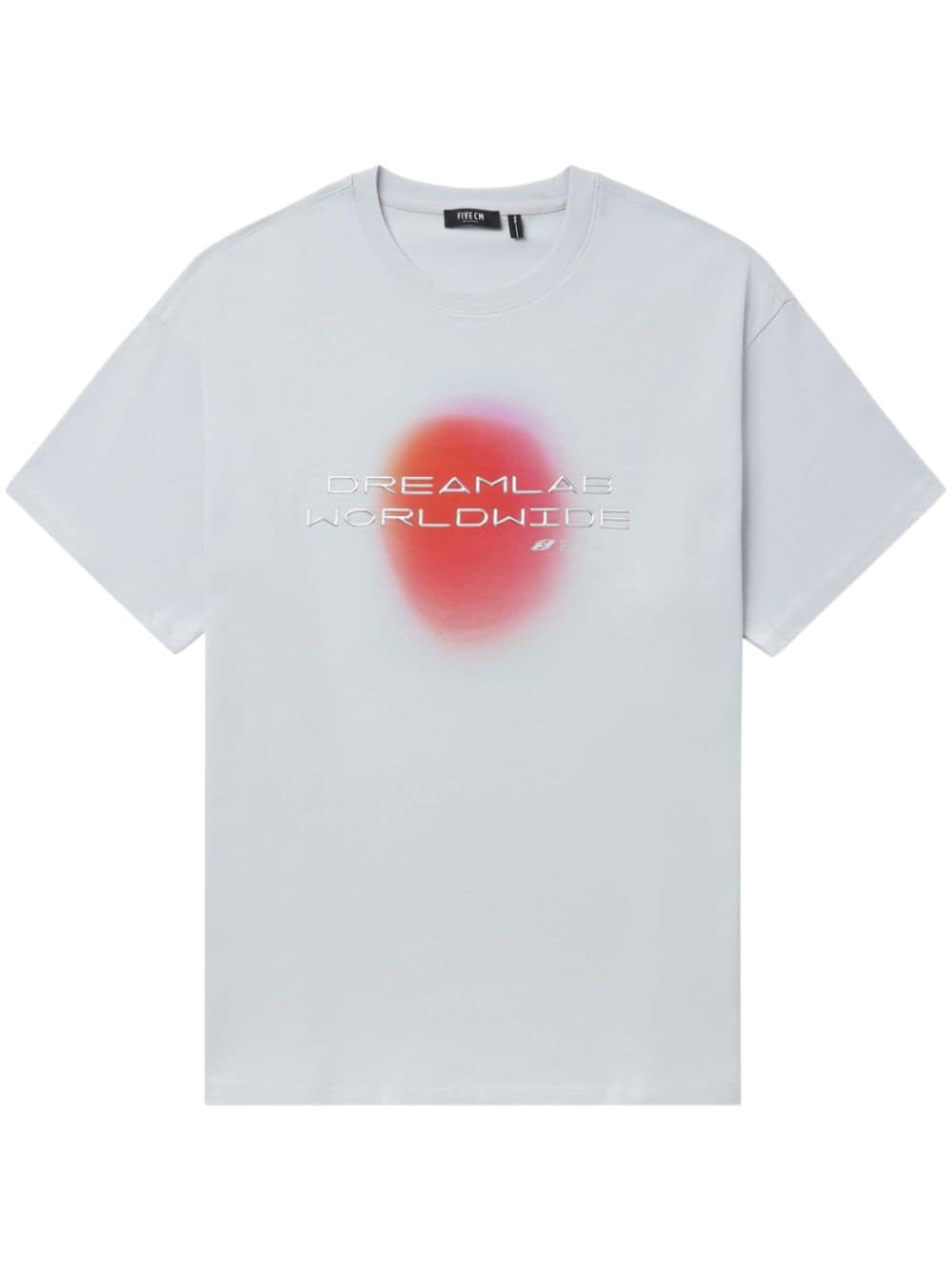 Five Cm Text-print Cotton T-shirt In 灰色