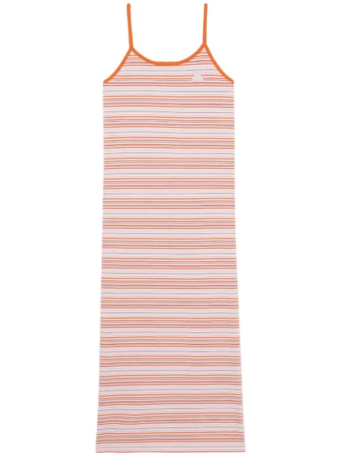 Robe mi-longue à rayures - CHOCOOLATE - Modalova