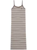 CHOCOOLATE striped midi dress - Neutrals