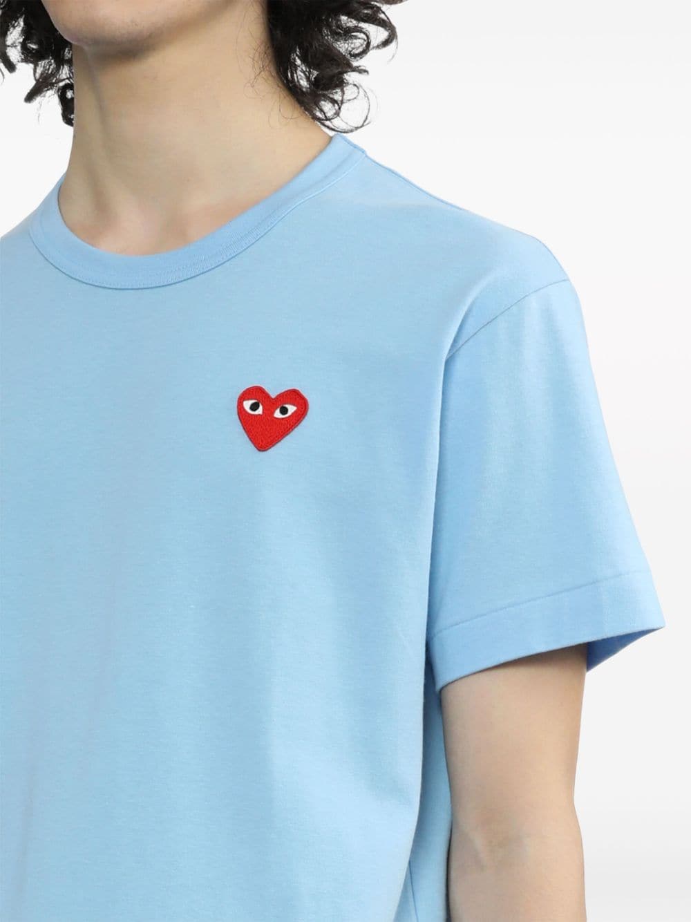 Comme Des Garçons Play T-shirt met logopatch Blauw