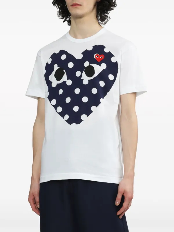 Comme Des Garçons Play ハートプリント Tシャツ | ホワイト | FARFETCH JP