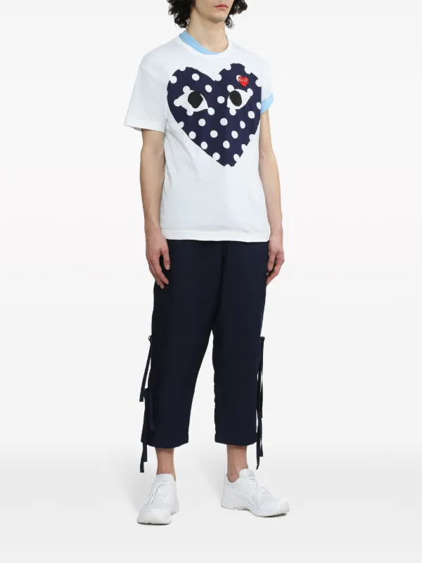 Comme Des Garçons Play heart-print Cotton T-shirt | White