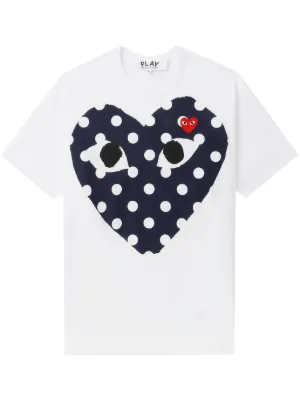 Comme Des Garçons Play ラインストーン Tシャツ | ホワイト | FARFETCH JP