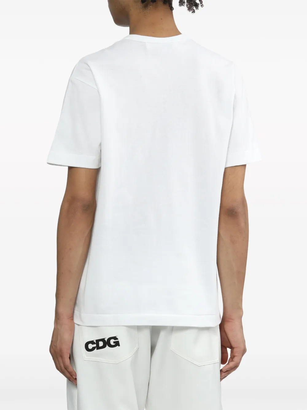 Shop Comme Des Garçons Play Heart Logo Cotton T-shirt In White
