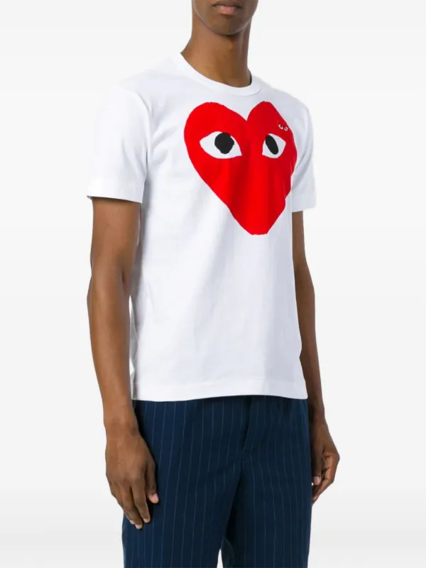 Comme Des Garçons Play ハートロゴ Tシャツ | ホワイト