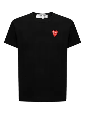 Comme Des Garçons Play Heart Logo T-shirt | Black | FARFETCH