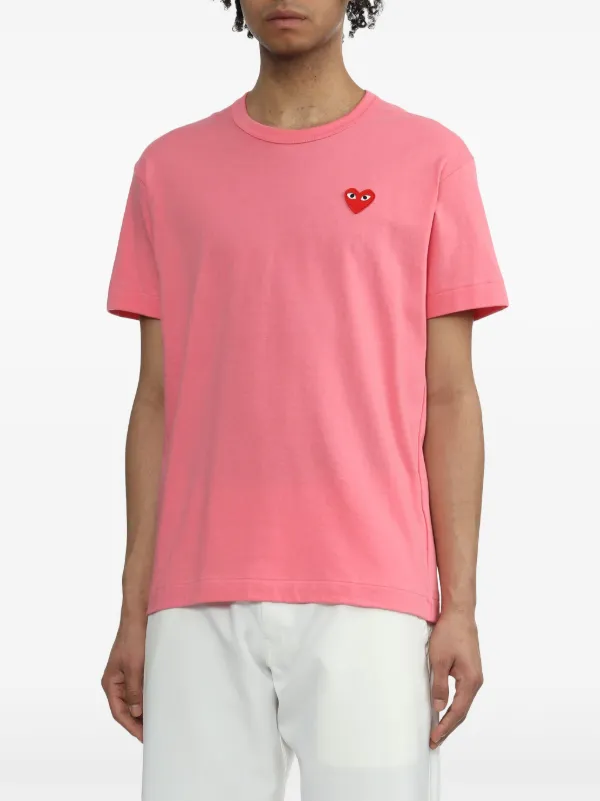Comme Des Garçons Play ロゴ Tシャツ | ピンク | FARFETCH JP