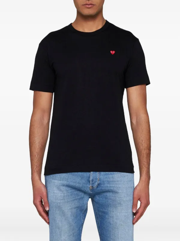 Comme Des Garçons Play ロゴ Tシャツ | ブラック | FARFETCH JP