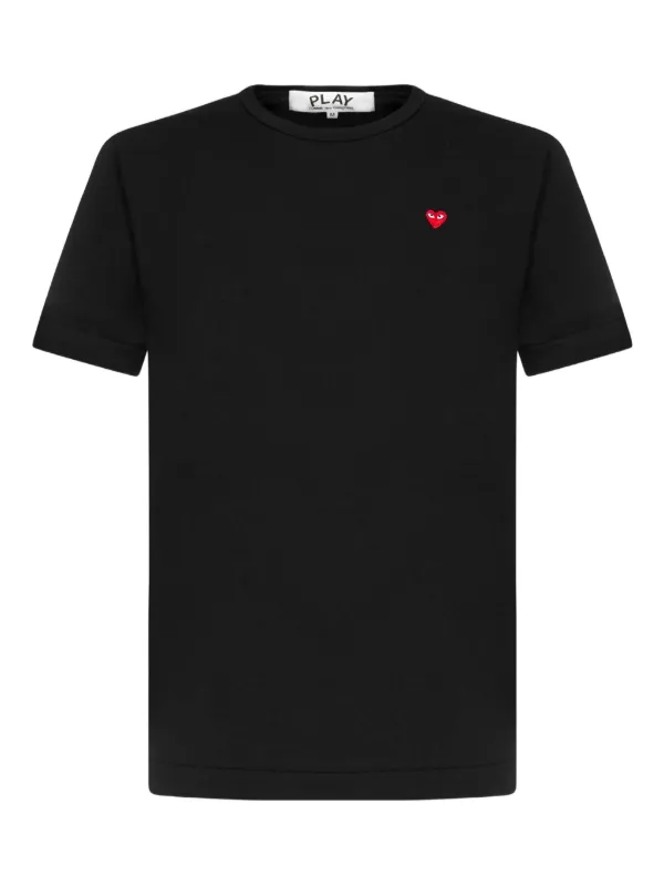 Comme Des Garçons Play ロゴ Tシャツ | ブラック | FARFETCH JP