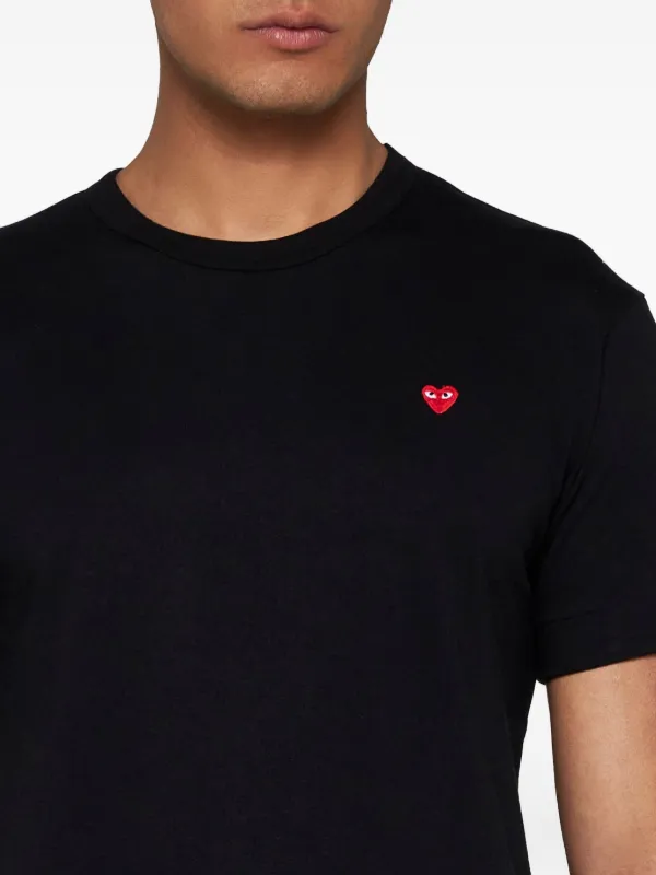 Comme Des Garçons Play ロゴ Tシャツ | ブラック | FARFETCH JP