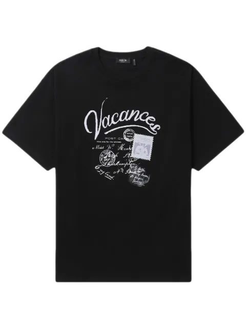 FIVE CM Vacances-print cotton T-shirt