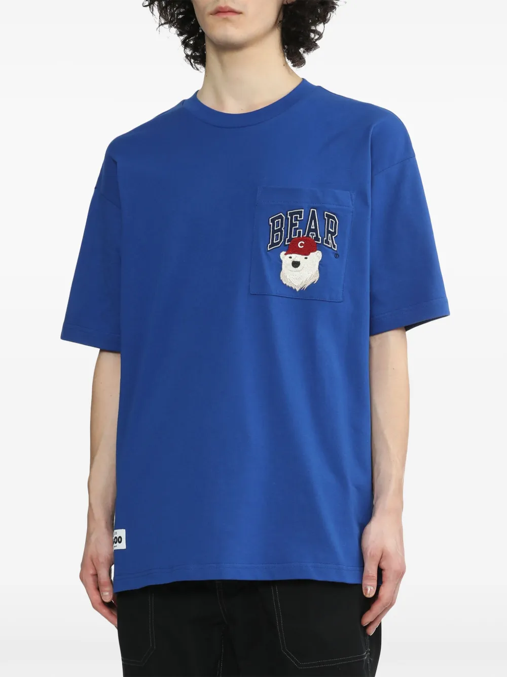 Shop Chocoolate Bear-print Cotton T-shirt In Blue