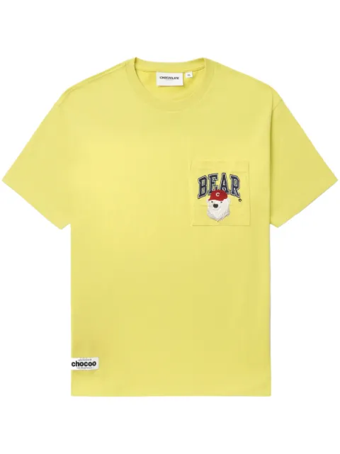 CHOCOOLATE bear-print cotton T-shirt