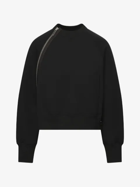 sacai sudadera S Sponge con cierre asimétrico