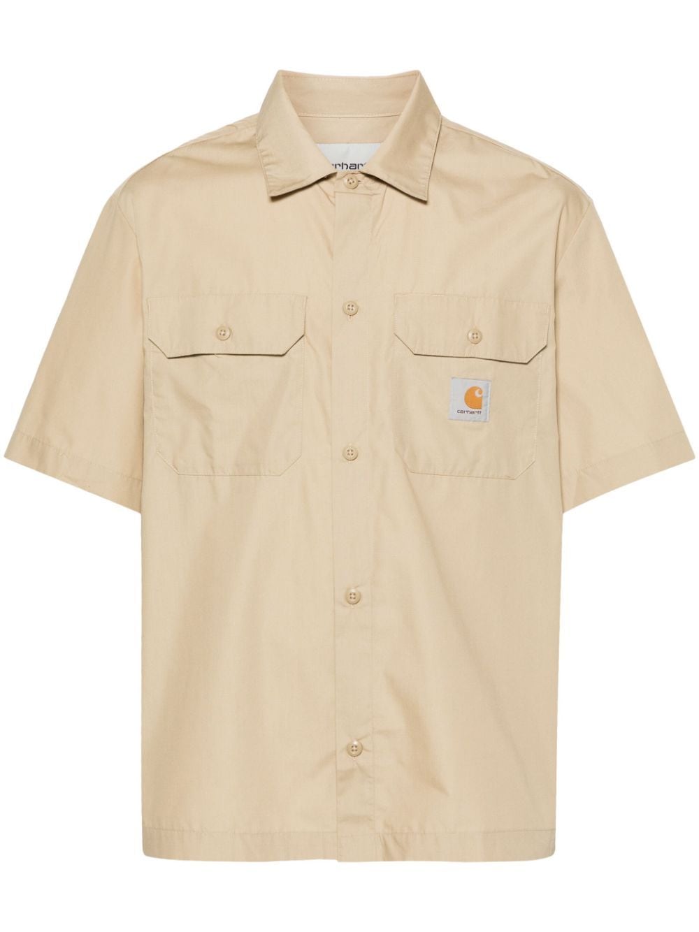 Carhartt WIP Overhemd met logopatch Beige