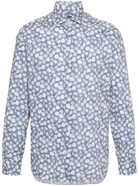 Barba floral-print cotton shirt