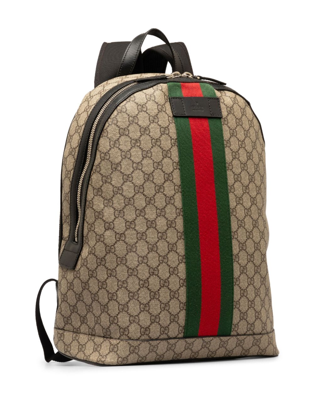 Pre-owned Gucci 2000-2015 Gg Supreme Web Backpack In Neutrals