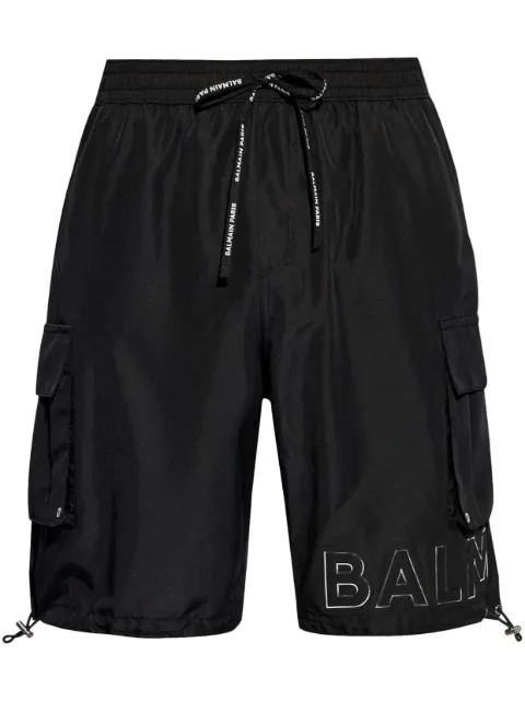 Balmain logo-print swim shorts Men