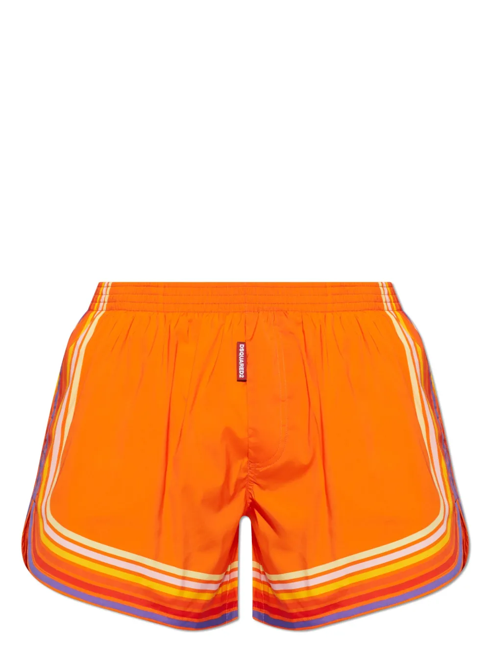 Image 1 of Dsquared2 rainbow-striped swim shorts