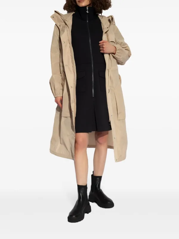 Moncler A line Pique Dress Black FARFETCH AE