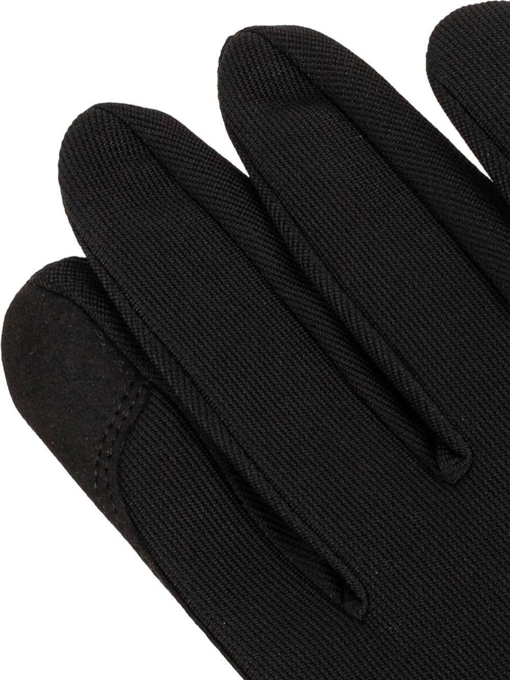 Shop Roa Logo-print Gloves In Black