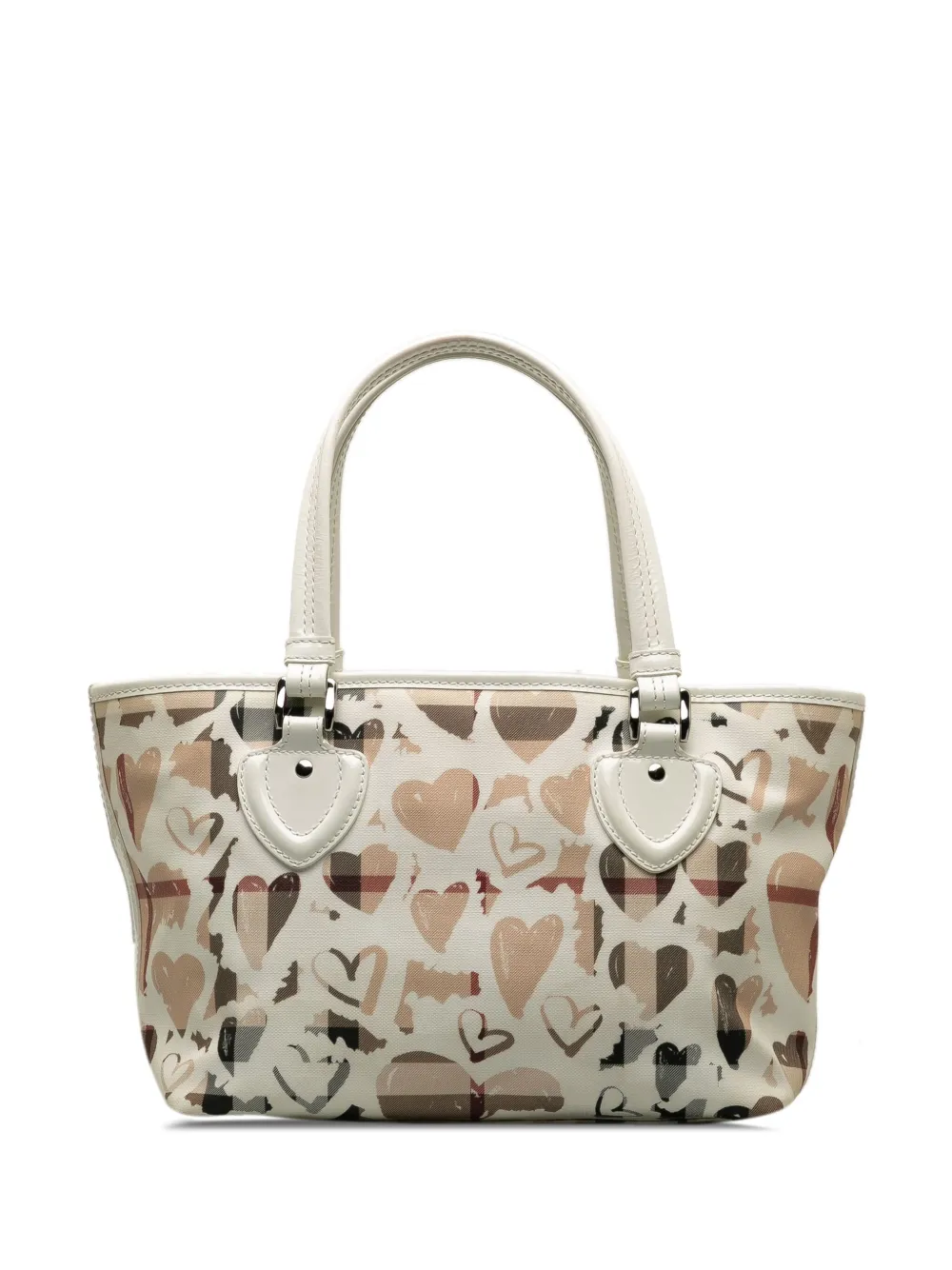 Burberry Pre-Owned 2000-2010 Hearts House Check tote bag - Wit