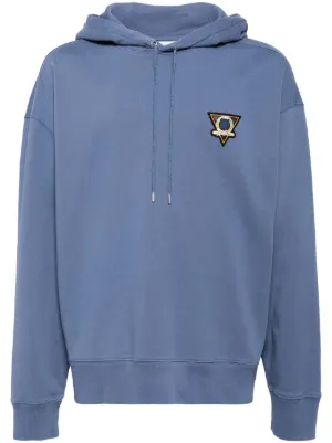 ☆関税込み☆【MAISON KITSUNE】BLUE COTTON HOODIE CHILLAX PATCH REGULAR HOODIE | Maison Kitsuné