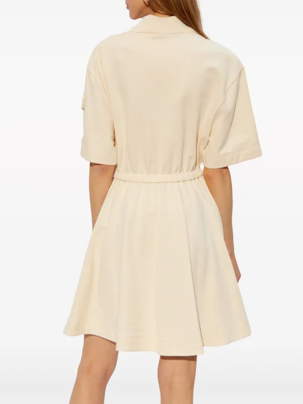 ワンピース Moncler LOGO DRESS Moncler logo-appliqué Cotton Dress | Neutrals | FARFETCH