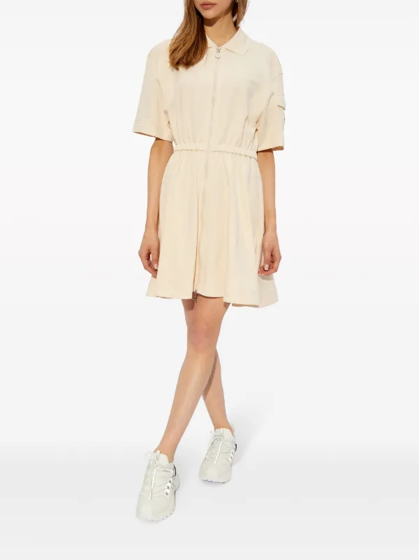 ワンピース Moncler LOGO DRESS Moncler logo-appliqué Cotton Dress | Neutrals | FARFETCH