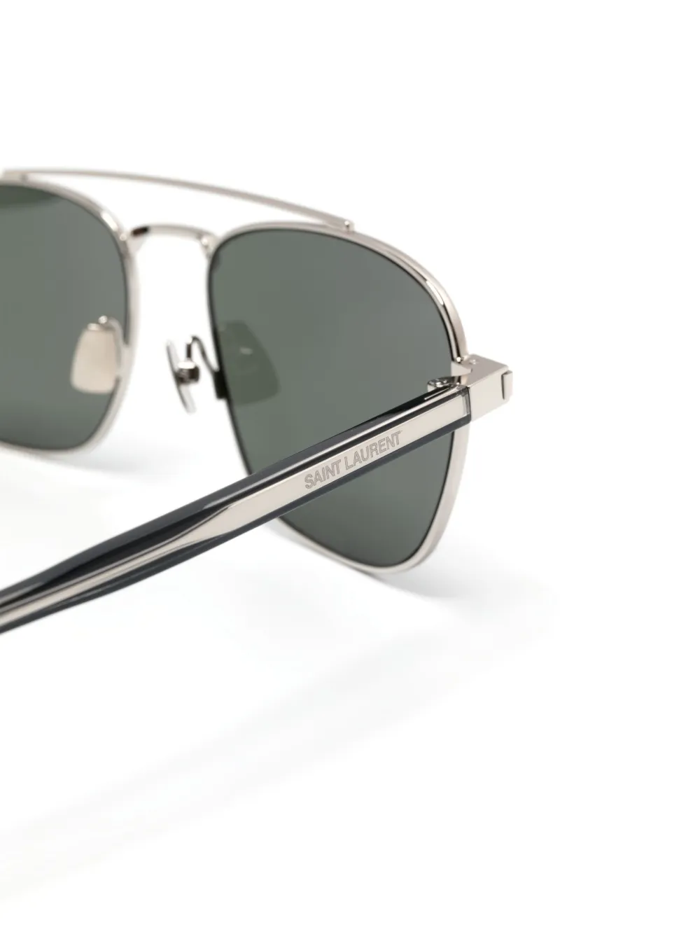Saint Laurent Eyewear Zonnebril met piloten montuur Zilver