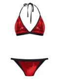 Balmain sequin bikini set - Red