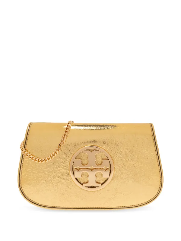 Gold tory burch purse sale