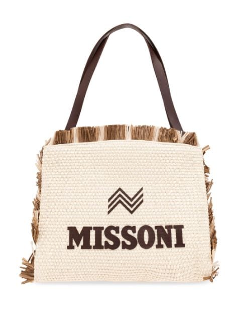 Missoni logo-patch tote bag