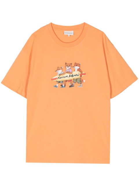 Maison Kitsune Surfing Foxes cotton T-shirt Women