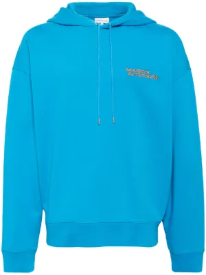 Dolce & Gabbana logo-plaque Cotton Hoodie | Blue | FARFETCH