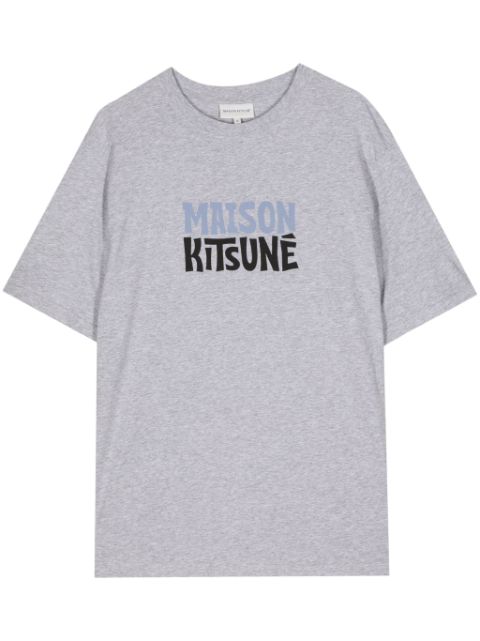 Maison Kitsune logo-print cotton T-shirt Men