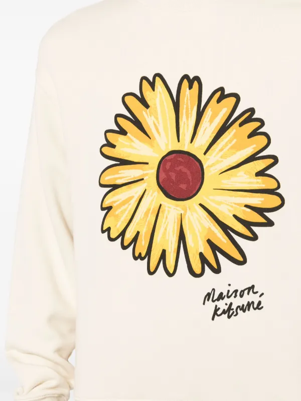 Maison Kitsuné ひまわりモチーフ セーター | ニュートラル | FARFETCH JP