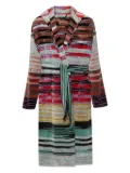 Missoni Home striped cotton bathrobe - Green