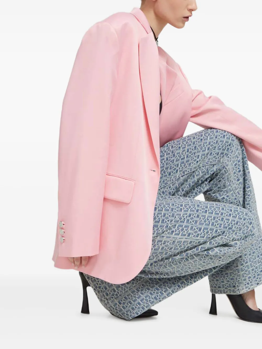 MOSCHINO JEANS Blazer met zak Roze