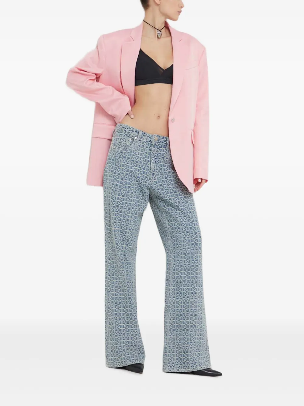 MOSCHINO JEANS Blazer met zak Roze