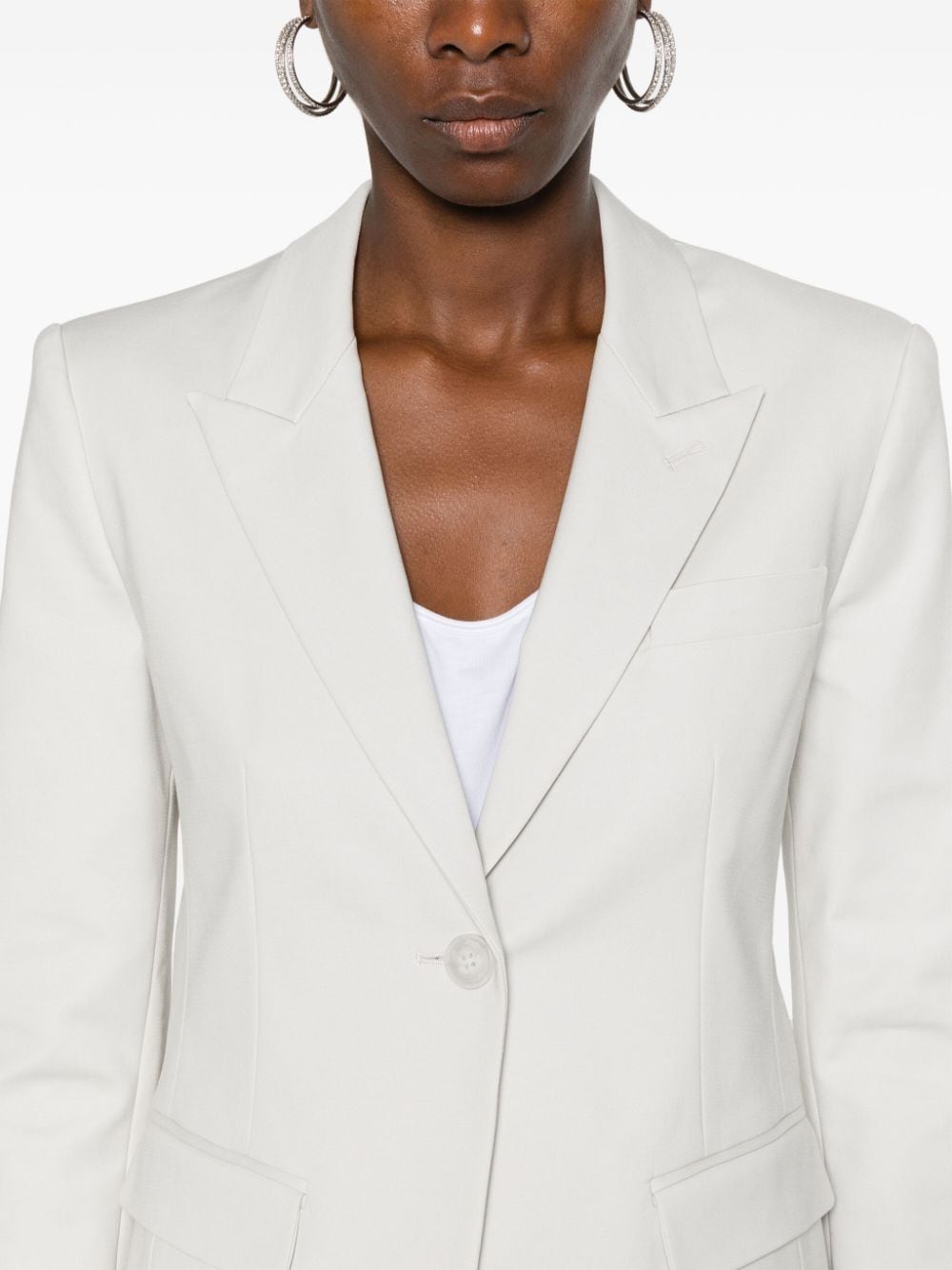 Shop Emporio Armani Single-breasted Blazer In Grey