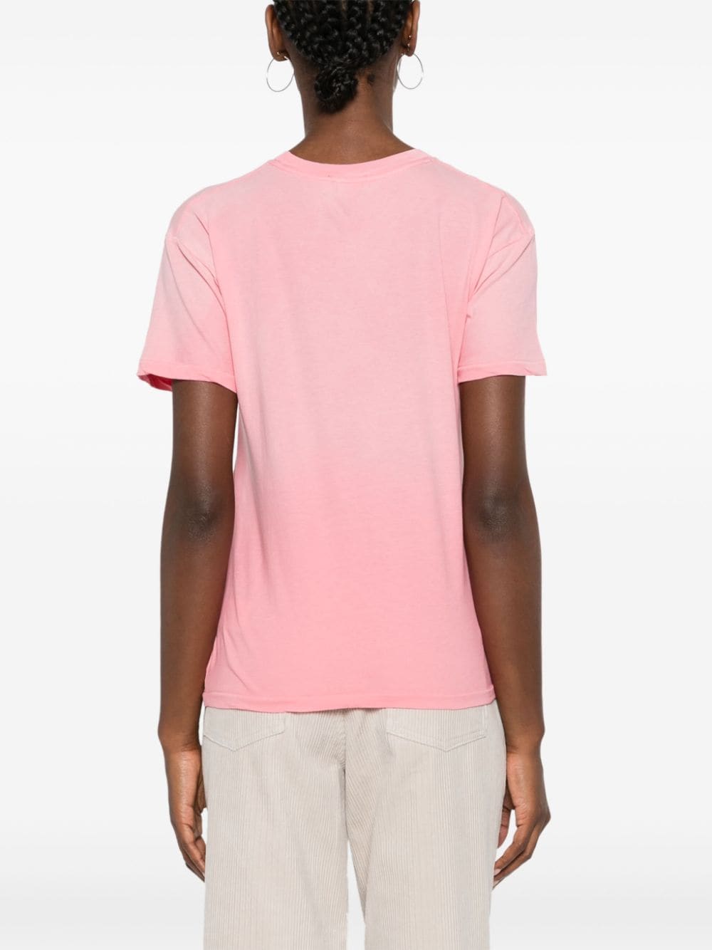 Shop Polo Ralph Lauren Logo-print Cotton T-shirt In Pink